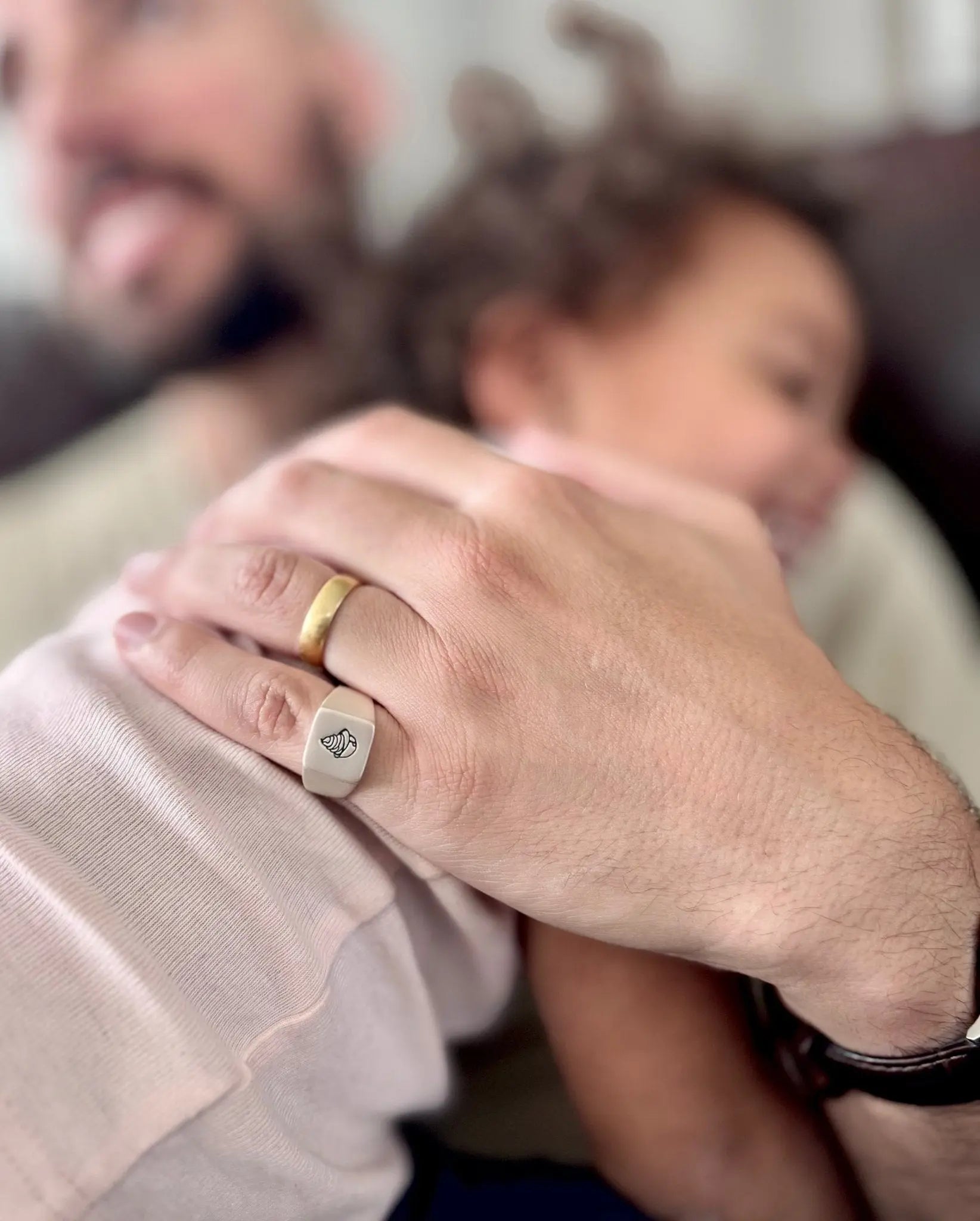 Closeup of Phillies soft serve helmet ring for Father's Day