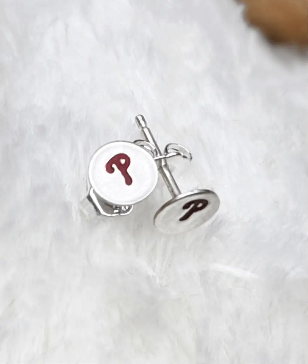 Sterling Silver Phillies “P” Ring and Earrings Bundle Pretty Weird
