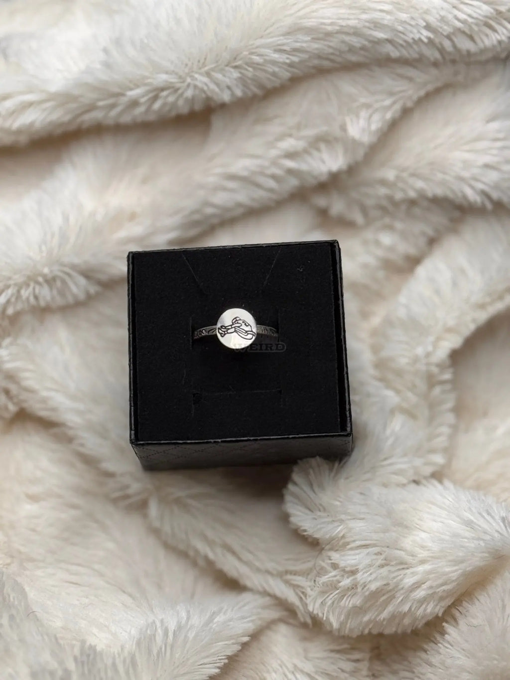 Sterling Silver Saquon Barkley Backwards Hurdle Ring – Hand Engraved Floral Band Pretty Weird