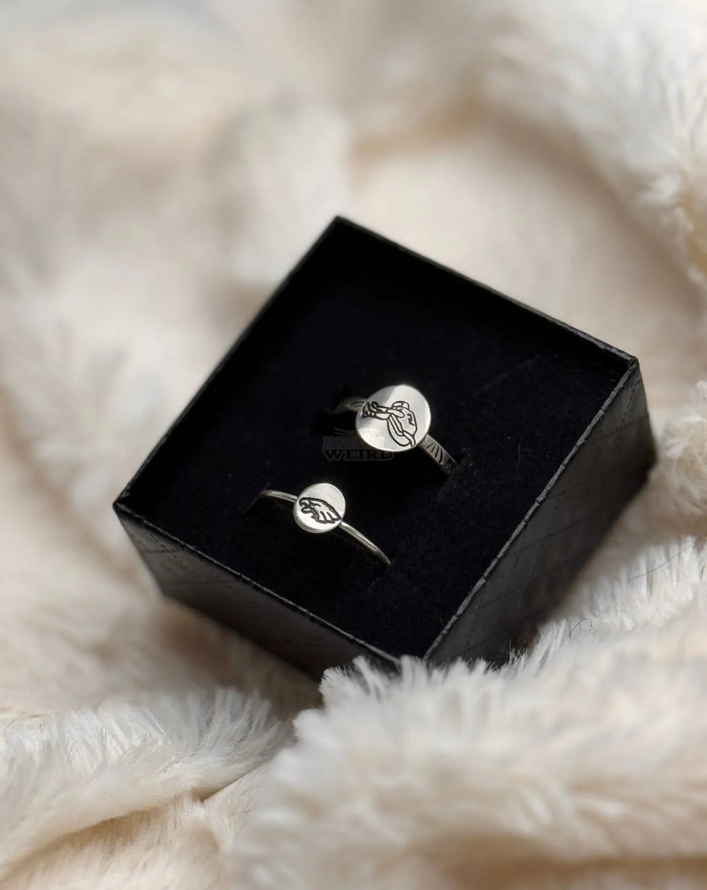 Sterling Silver Saquon Barkley Backwards Hurdle Ring – Hand Engraved Floral Band Pretty Weird