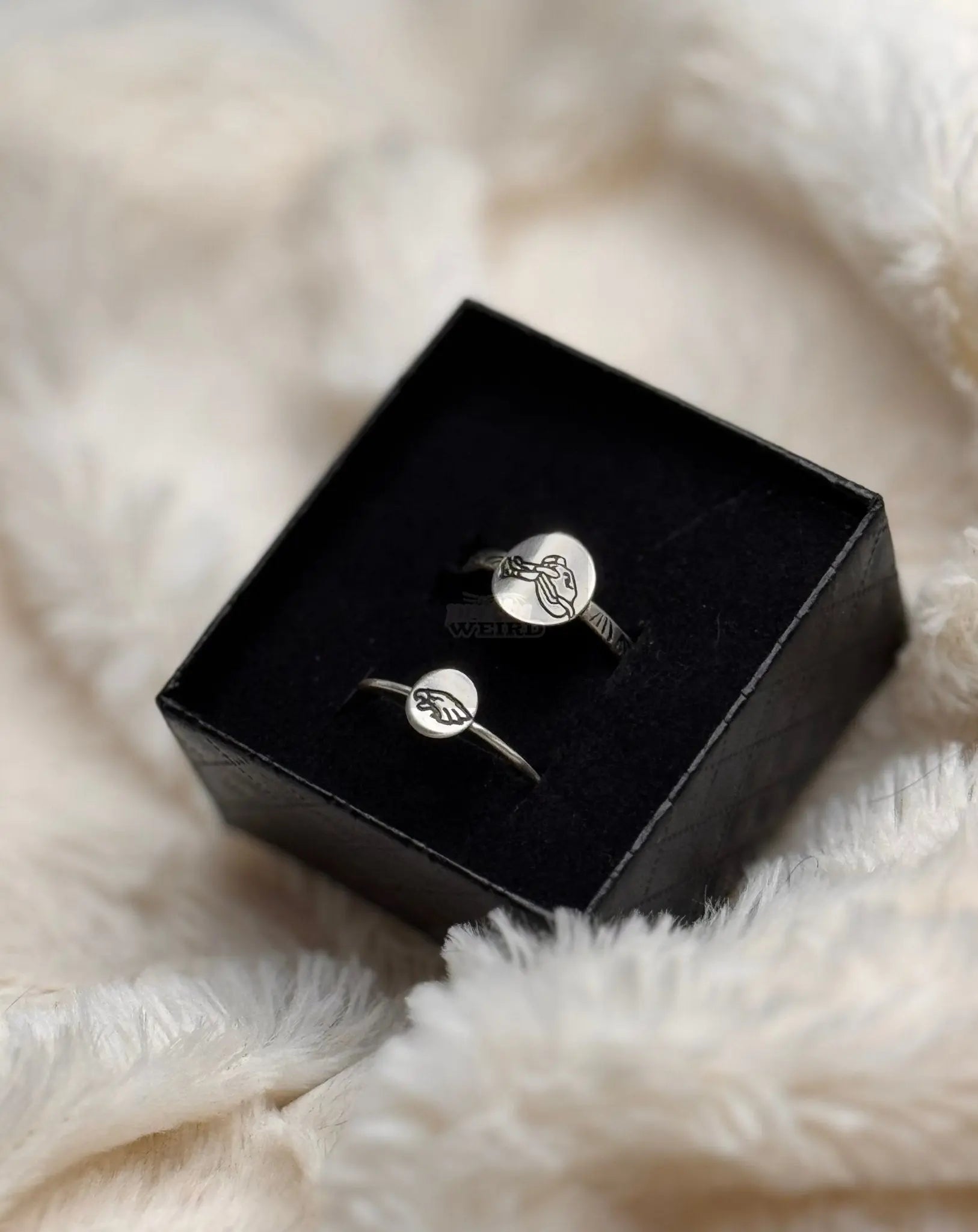 Sterling Silver Saquon Barkley Backwards Hurdle Ring – Hand Engraved Floral Band Pretty Weird