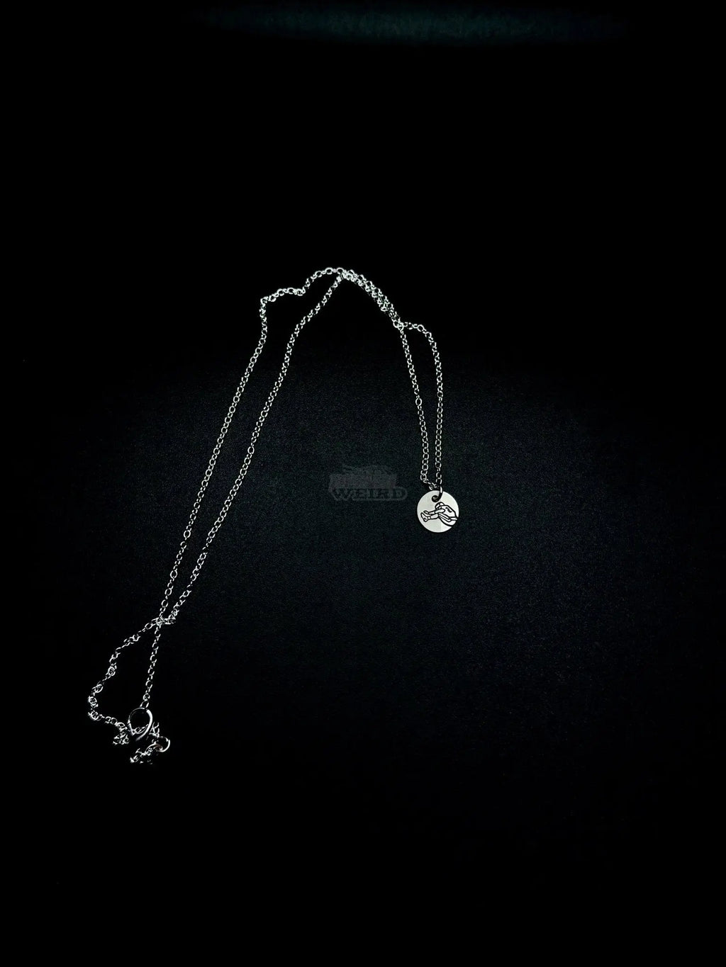 Sterling Silver Saquon Hurdle Pendant Necklace – 10mm Hand Engraved Pretty Weird