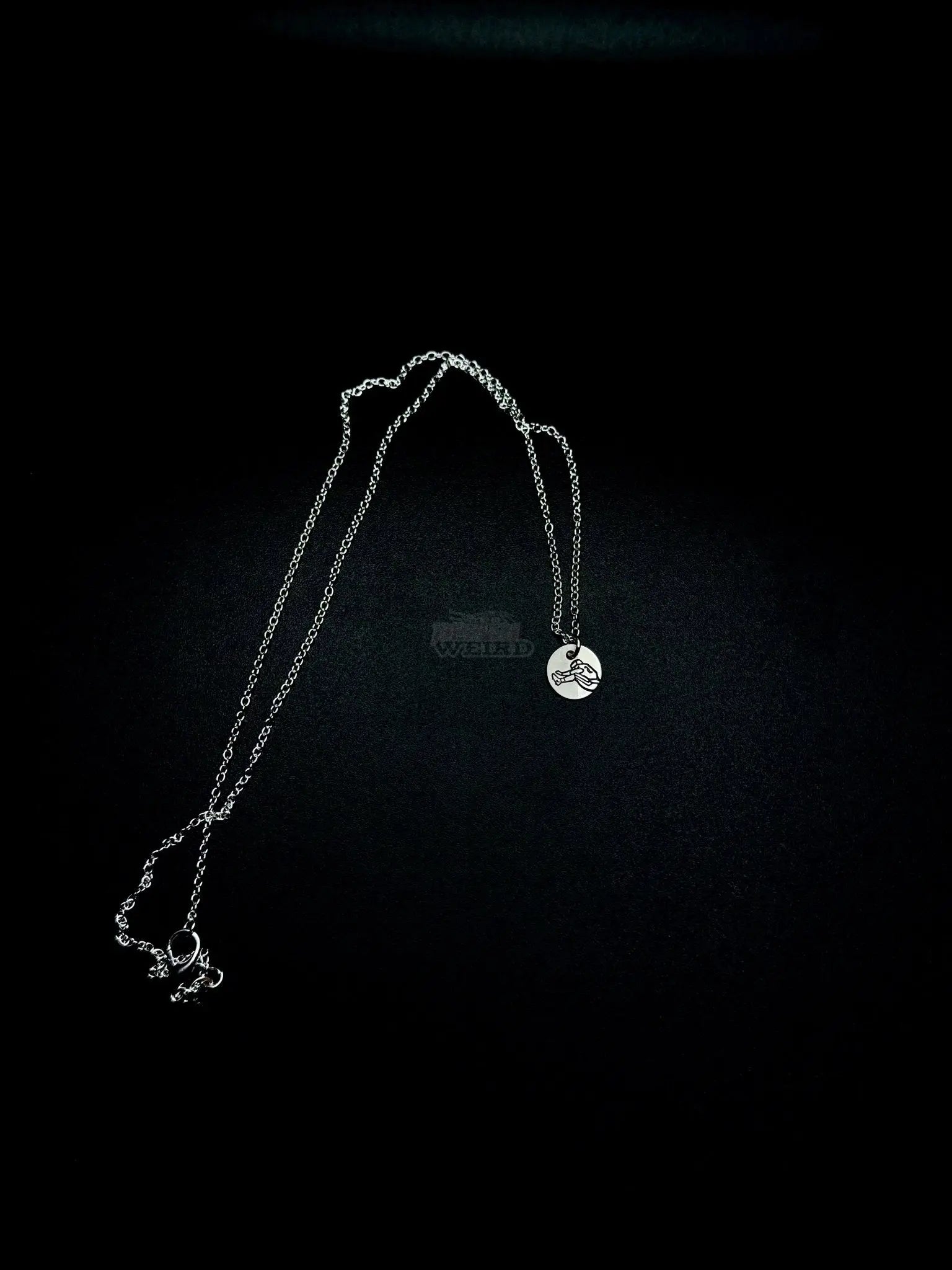 Sterling Silver Saquon Hurdle Pendant Necklace – 10mm Hand Engraved Pretty Weird
