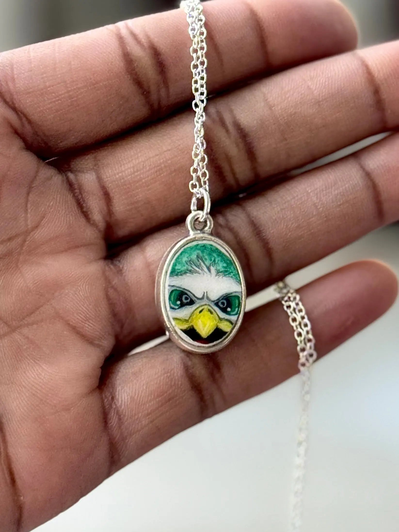 Swoop Me Up | Hand-Painted Philadelphia Eagles Necklace Pretty Weird