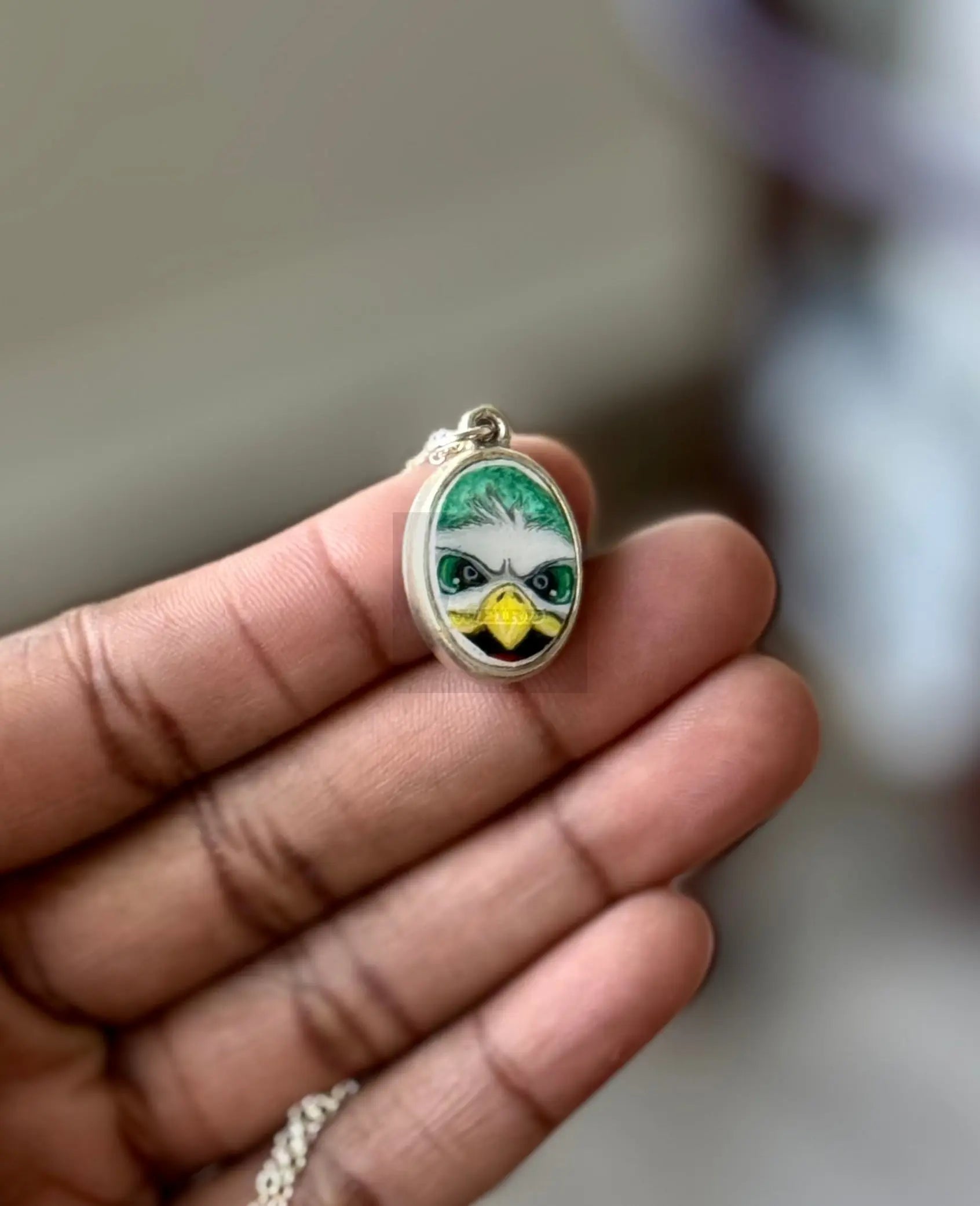 Swoop Me Up | Hand-Painted Philadelphia Eagles Necklace Pretty Weird