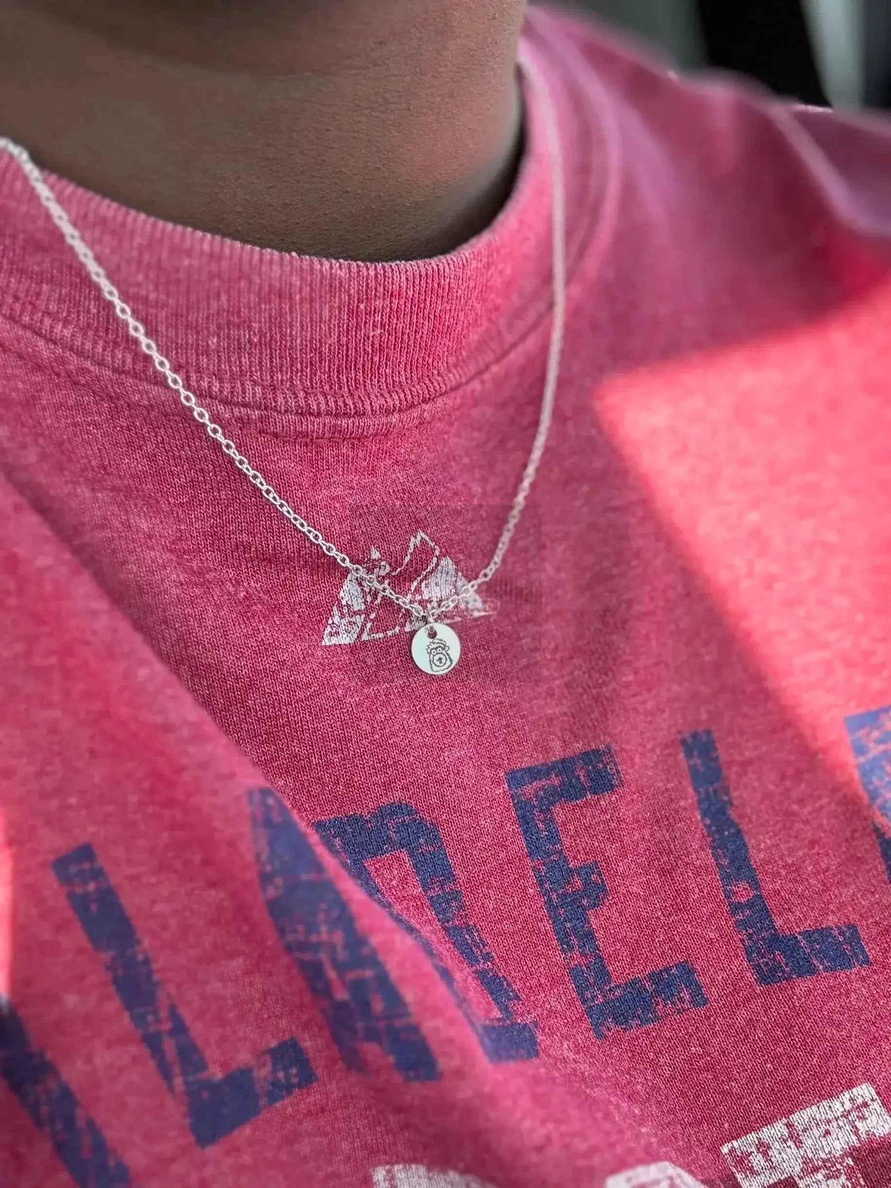 Tiny Engraved Sterling Silver Phanatic Necklace - Pretty Weird