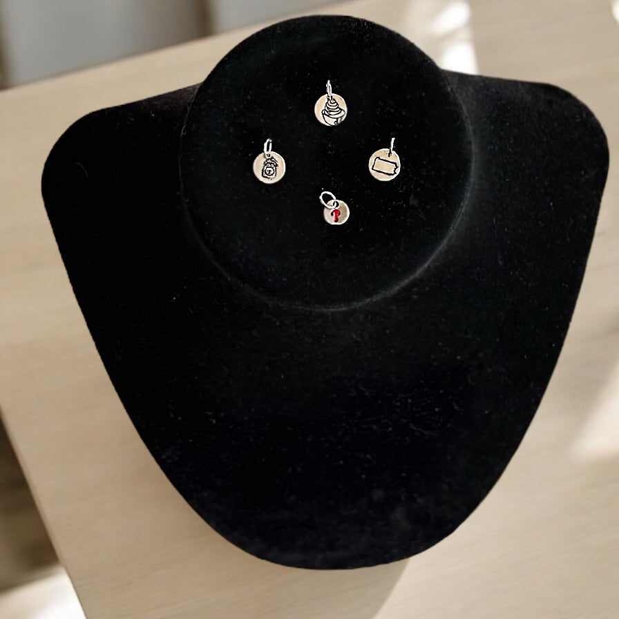 Tiny Tokens of Philly Love | Sterling Silver Engraved Necklaces Pretty Weird