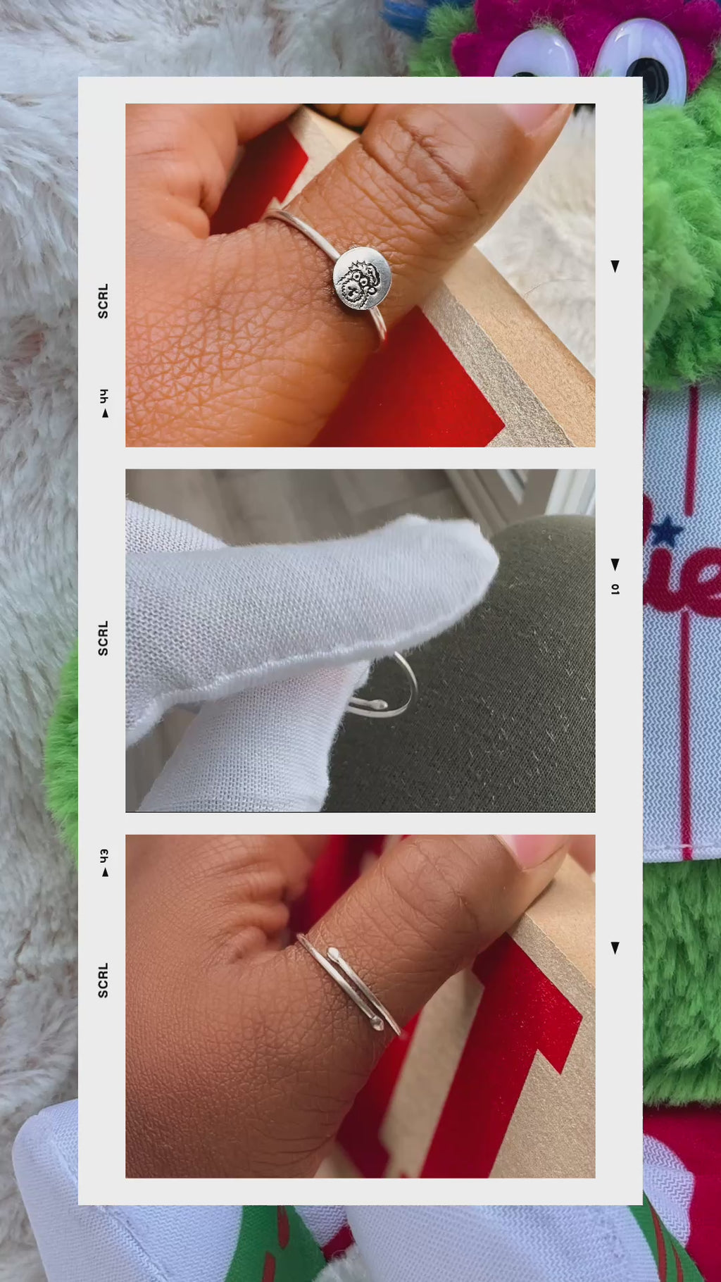Adjustable Phillies Phanatic Ring | Handmade Sterling Silver