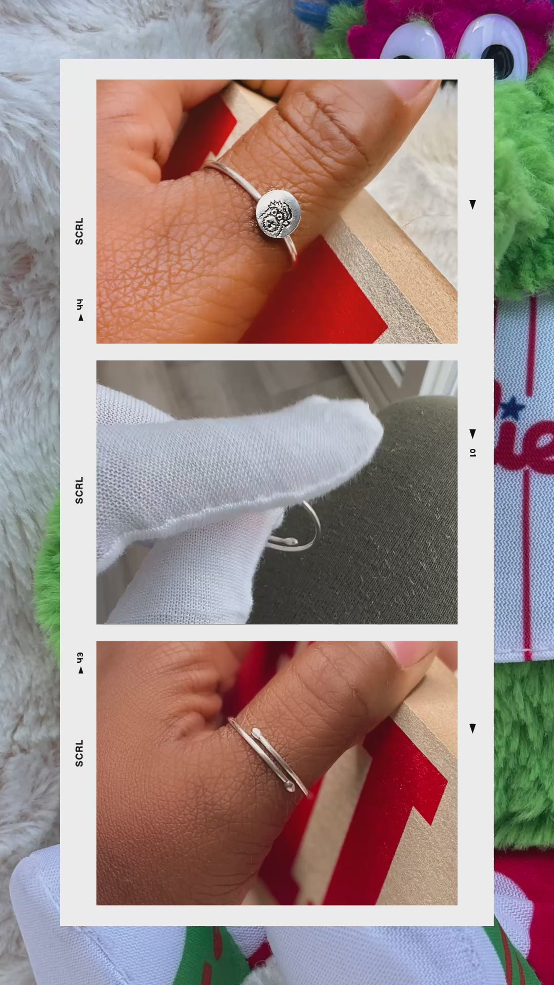 Adjustable Phillies Phanatic Ring | Handmade Sterling Silver