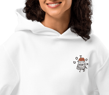 Got Grit? Original Art Embroidered Oversized heavyweight hoodie Pretty Weird